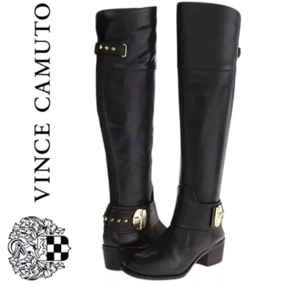 Vince Camuto Beatrix Harness Boot in Black/Juba Silver color size US 8